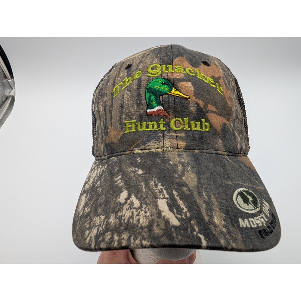 Mossy Oak Field Staff The Quacker Hunt Club Camo Trucker Hat Adjustable Mesh Cap